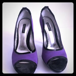 Dolce Gabbana purple peep toe
